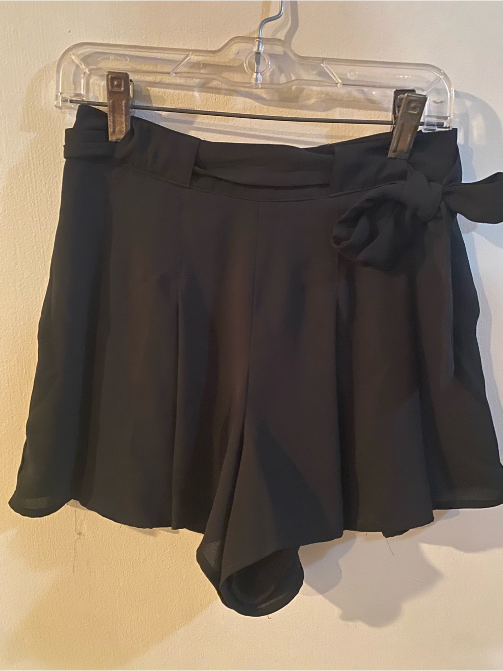 Sunday Best Black Tie-Waist Skort